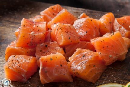 Frozen Atlantic Salmon Poke Cubes – 10 Lbs. Case