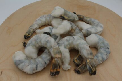 Frozen Raw – P & D – Tail-On Farm-Raised Black Tiger Shrimp – 2 Lbs. Bag