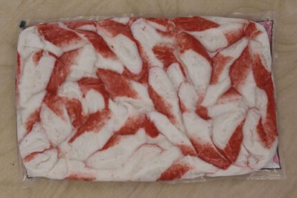Frozen Surimi (Imitation Crab Meat) – Red and White Flakes (Oyster Bay Brand) – 2.5 Lbs. Bag