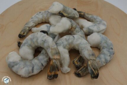 Frozen Raw Farm-Raised Black Tiger Shrimp – 4 Lbs. Block